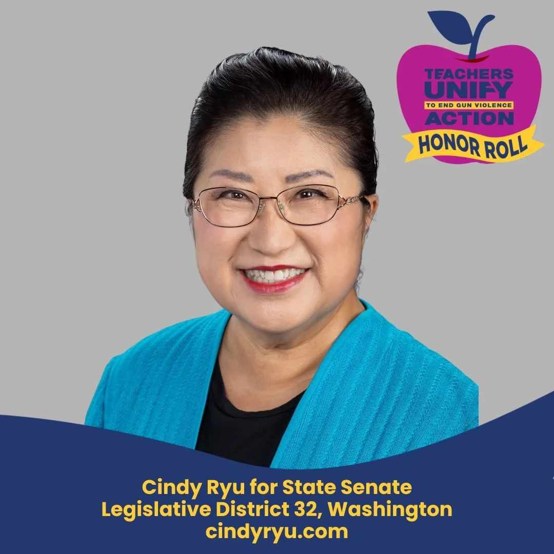 We&rsquo;re proud to recognize Cindy Ryu for State Senate, Legislative District 32 in Washington, as a Teachers Unify Action Honor Roll Candidate!

&ldquo;As an elected official, the core of my work is to forge relationships with constituents and com