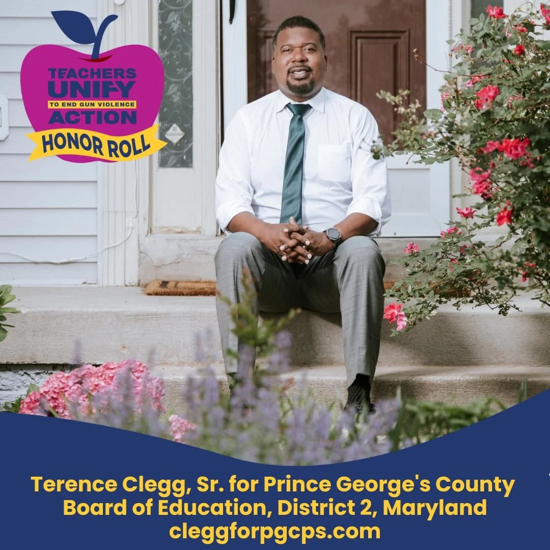We&rsquo;re proud to recognize Terence Clegg, Sr. for Prince George&rsquo;s County Board of Education, District 2 in Maryland, as a Teachers Unify Action Honor Roll Candidate!

&ldquo;My campaign is rooted in cultural competence, equity, and the beli