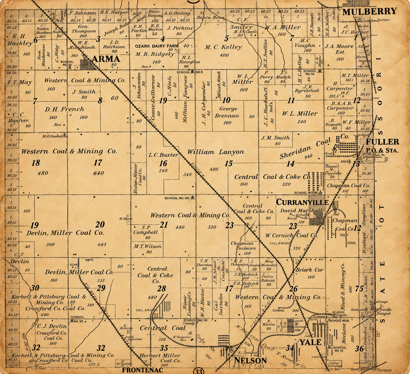 Railroads of Arma and Mulberry