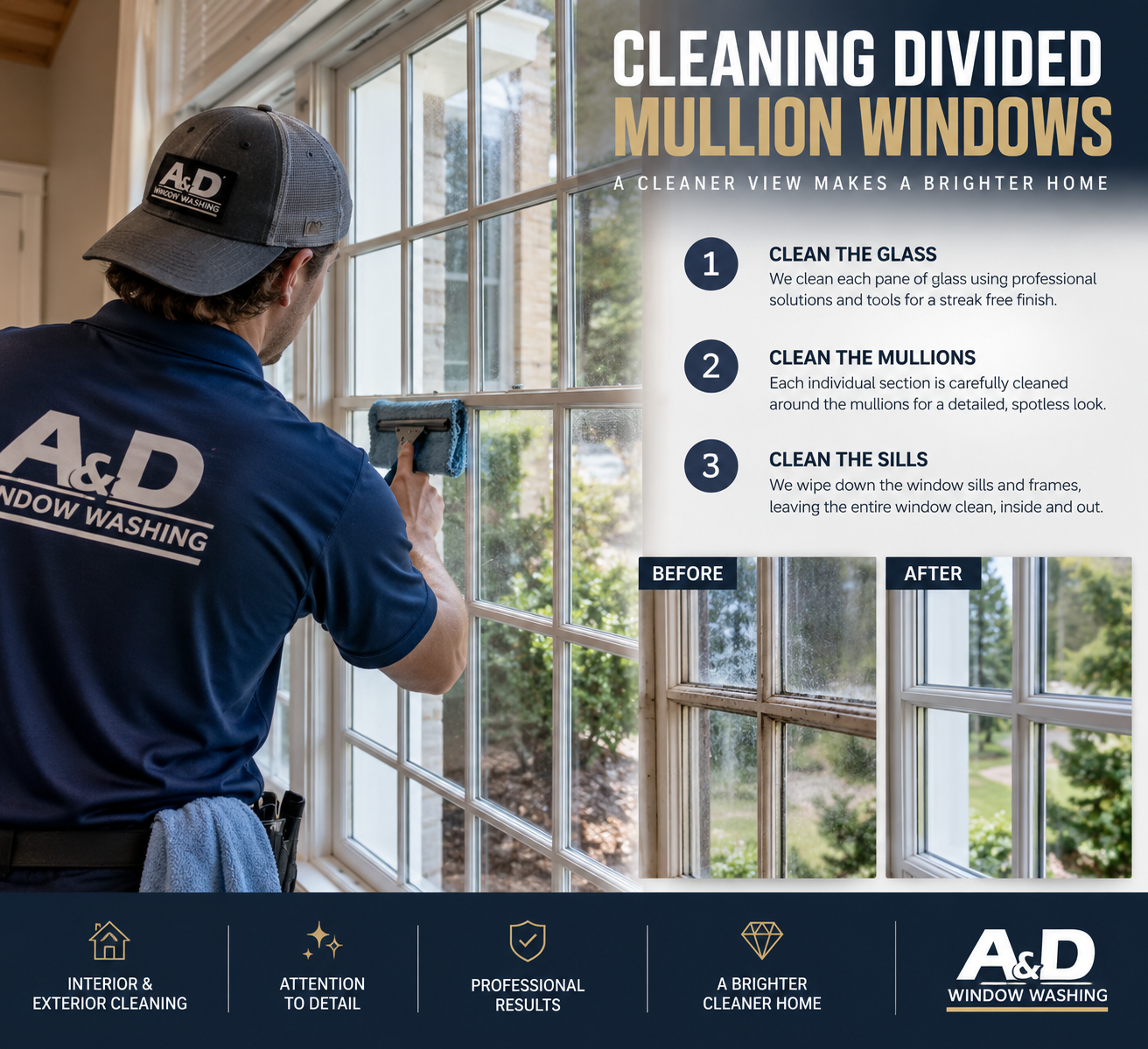Divided Mullions vs. Normal Windows: Why Window Cleaning Prices Can Vary