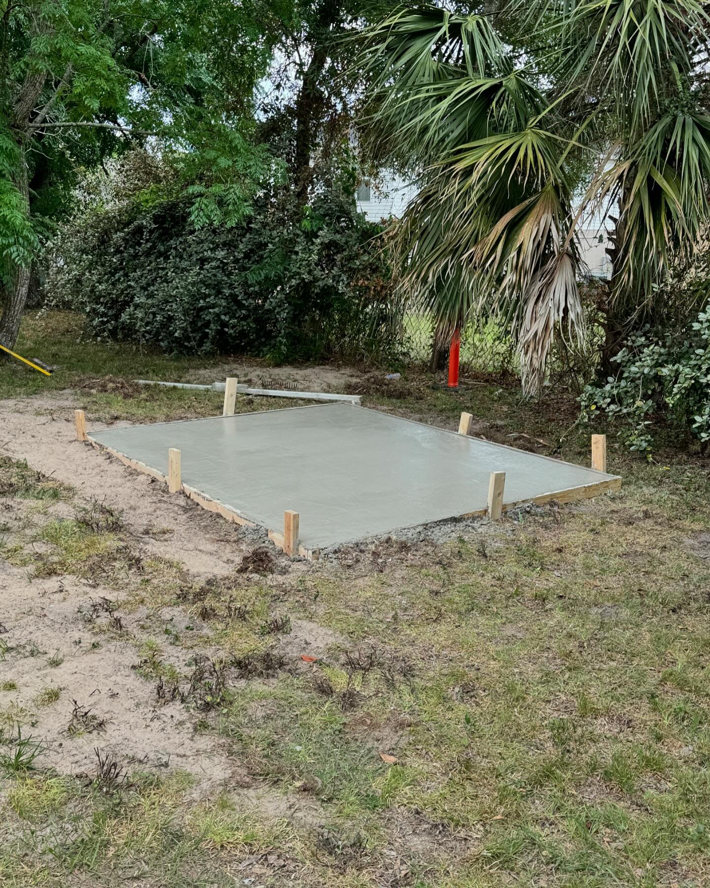 Concrete pad for shed 10x8 in Spring Hill #springhill #construction