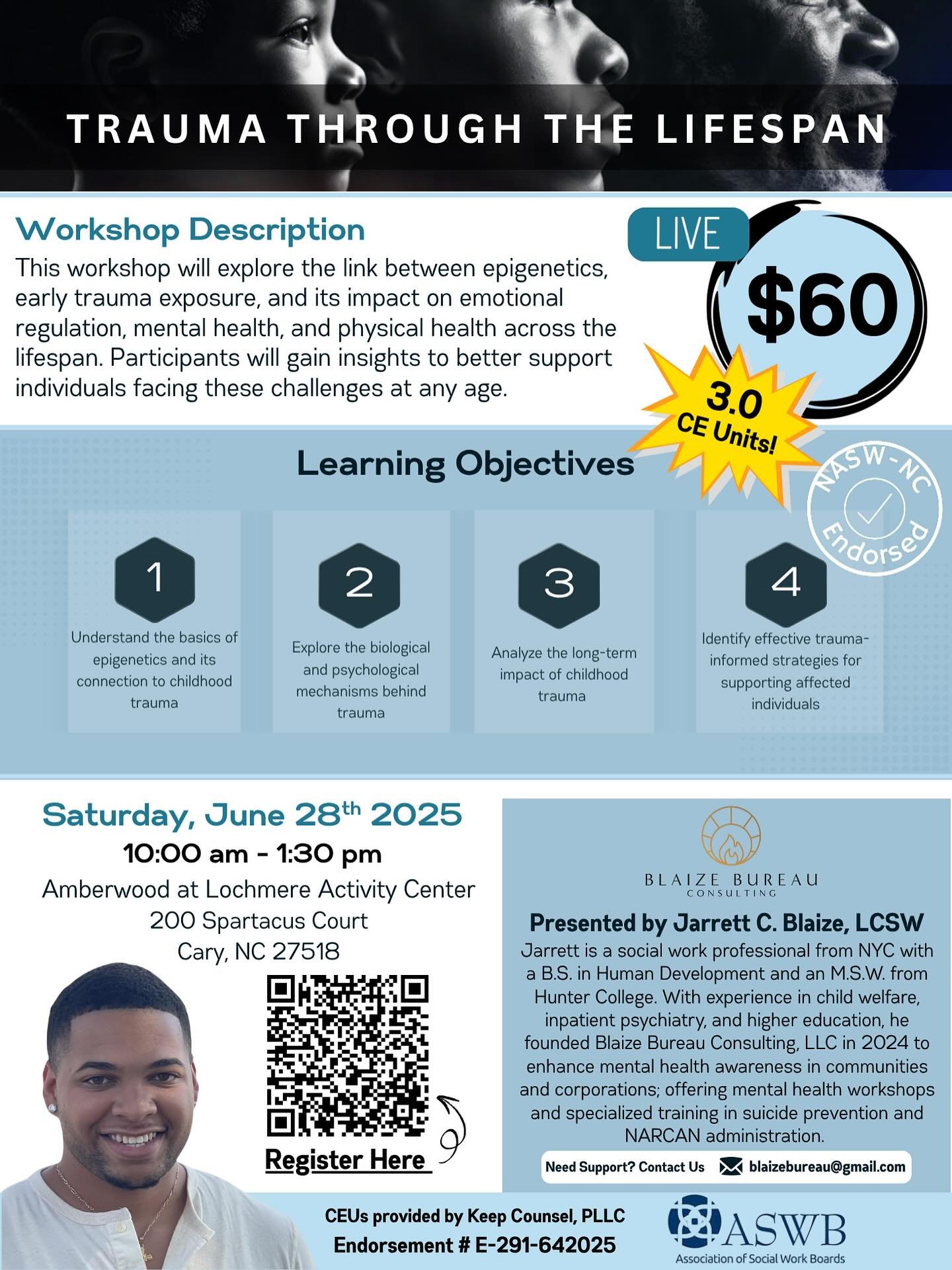 🌱 Ready to Deepen Your Trauma-Informed Practice? 🌱
 Only 4 weeks left to grab your seat for a powerful, CEU-approved workshop designed to transform how you understand &mdash; and respond to &mdash; trauma across the lifespan.

✨ Trauma Through the 