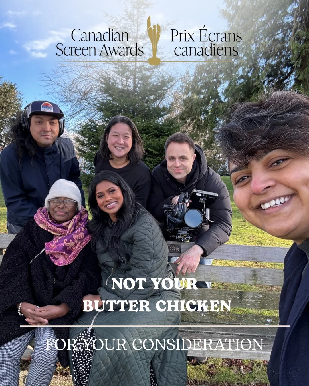 For Your Consideration 🏆 

Not Your Butter Chicken, a four-part docu-series celebrating untold stories of South Asians in Western Canada through the lens of food and wine expert Shiva Reddy, is officially up for SIX Canadian Screen Award categories!
