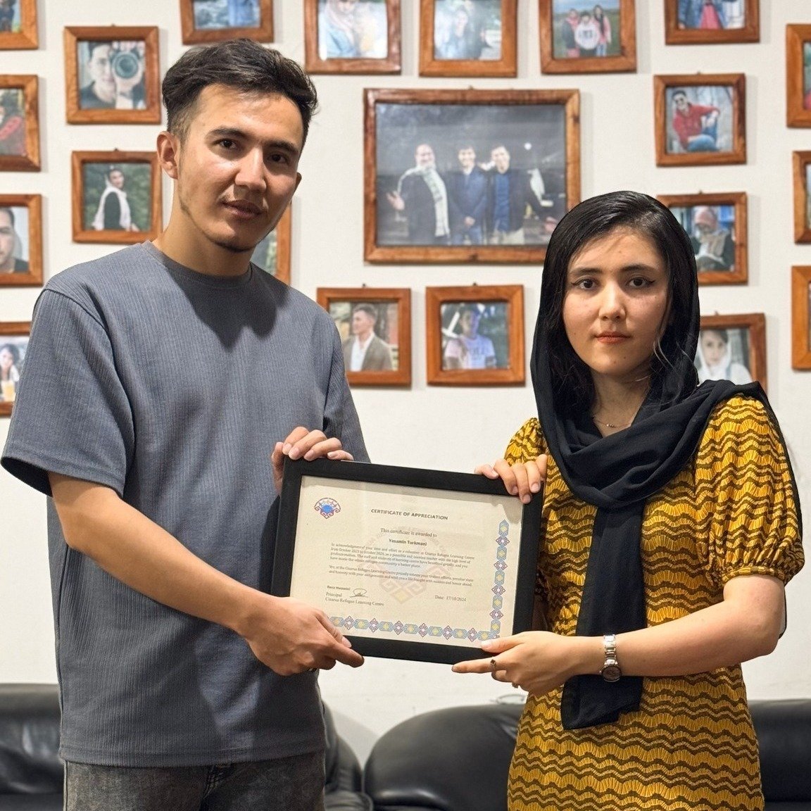 Recently Yasamin Turkmani, one of our teachers, resettled to Canada with her family.

Ms. Yasamin Turkmani and her family were active members of CRLC. Yasamin started as a student back in 2016. She later studied at the Elite Open School, where she gr