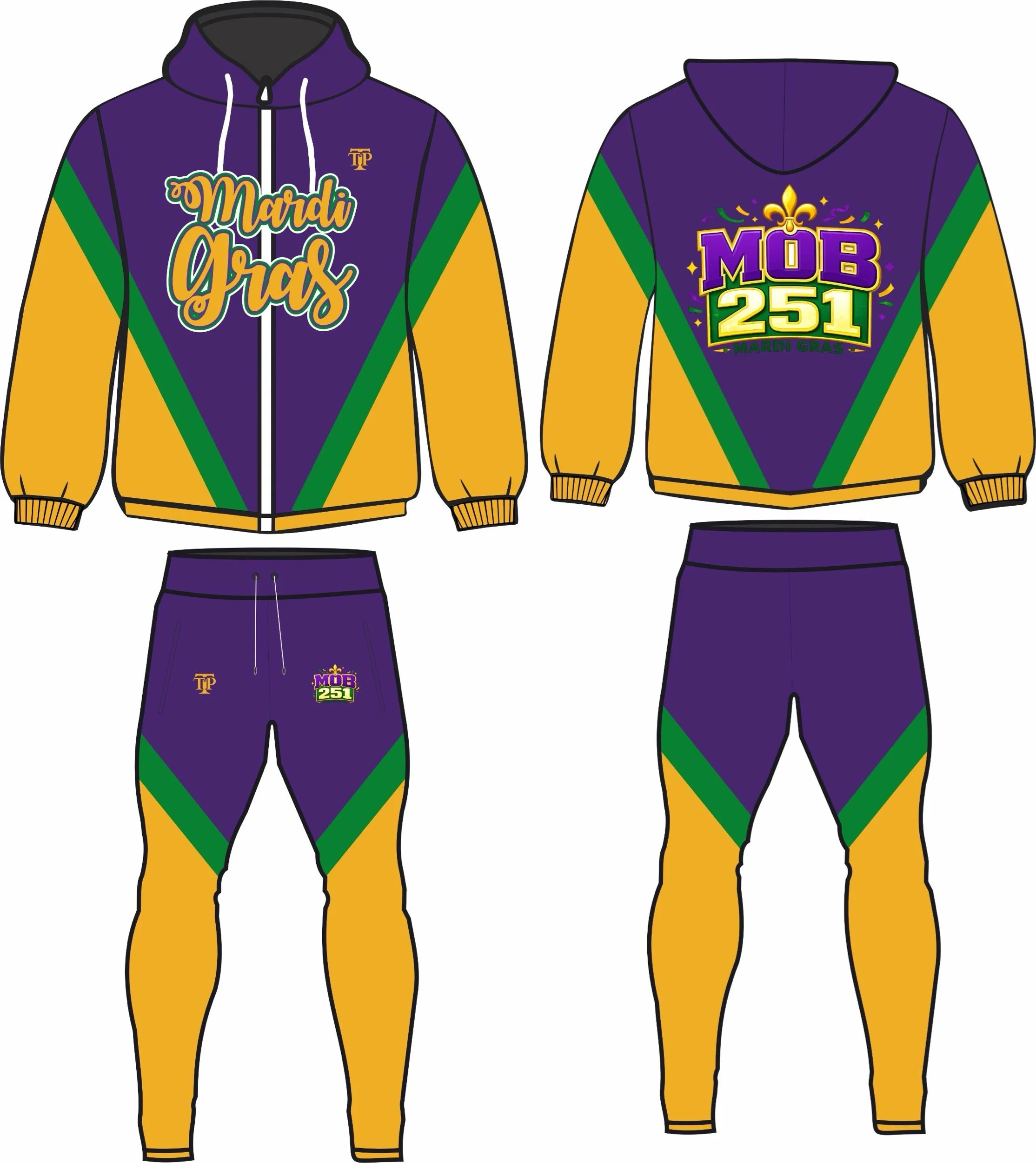 Mardi Gras Windsuit-Gold