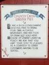 Chauncey Creek Lobster Pier with picnic tables and fishing nets