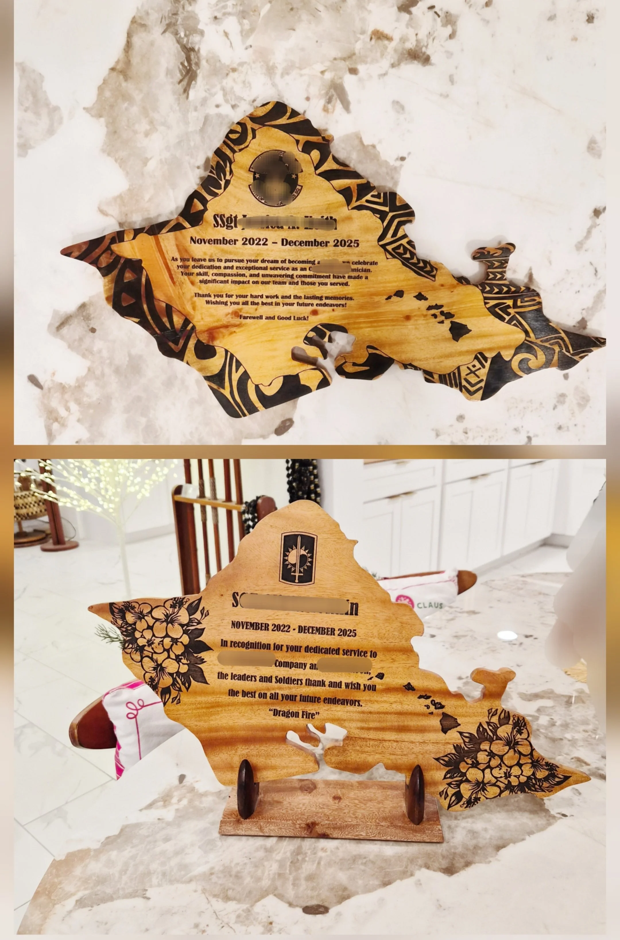 Island cutout (Oahu, Maui)