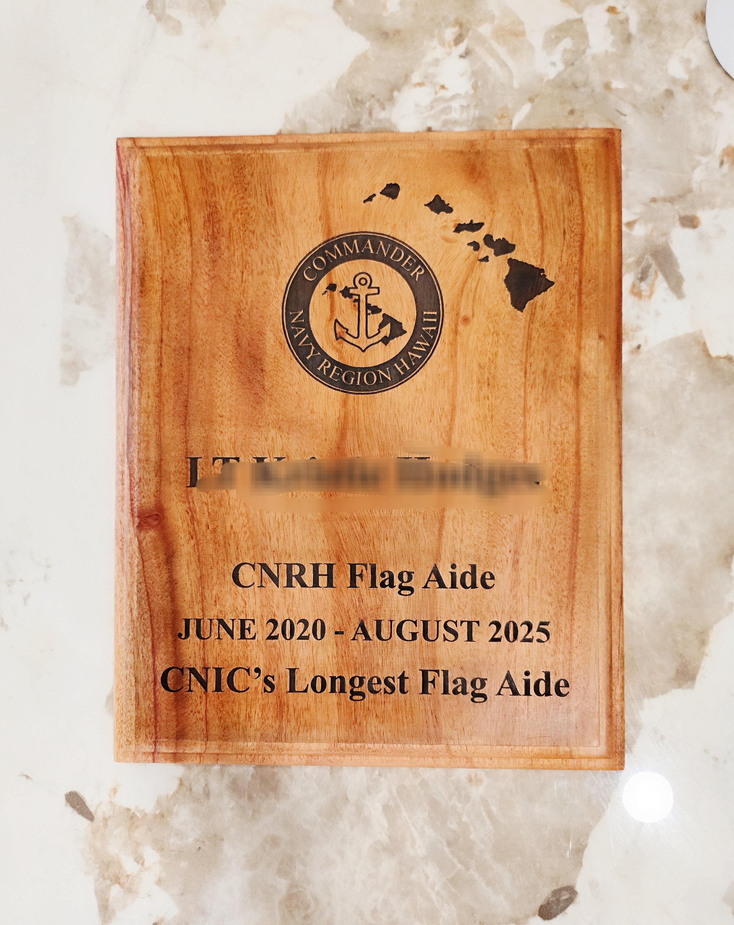 Wood Plaque with engraving