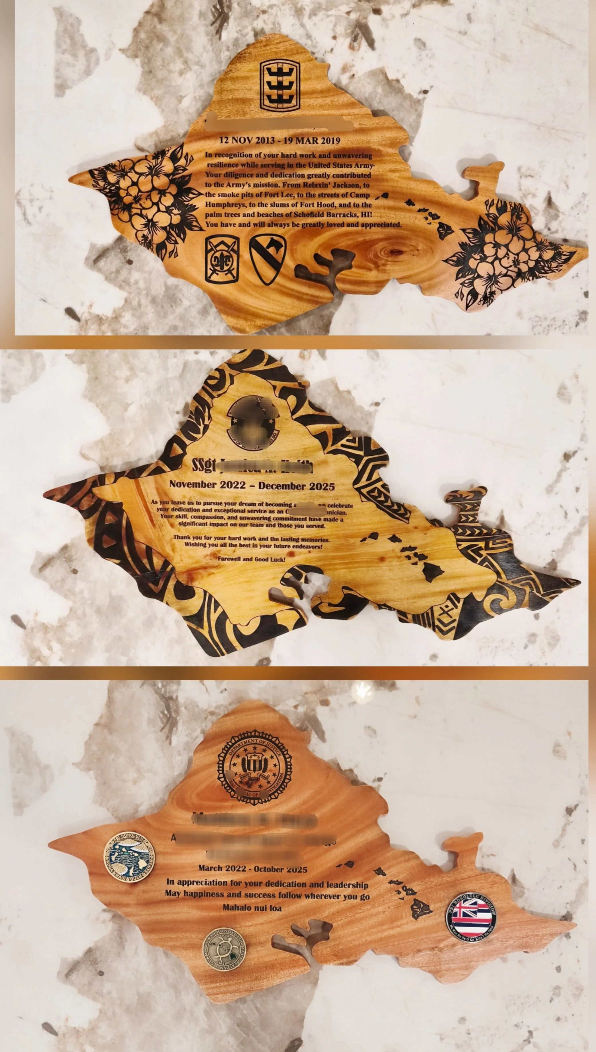 Island cutout (Oahu, Maui)