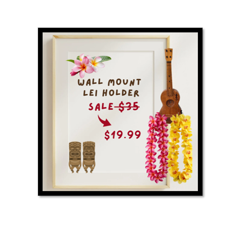 Wall mount Lei Holder