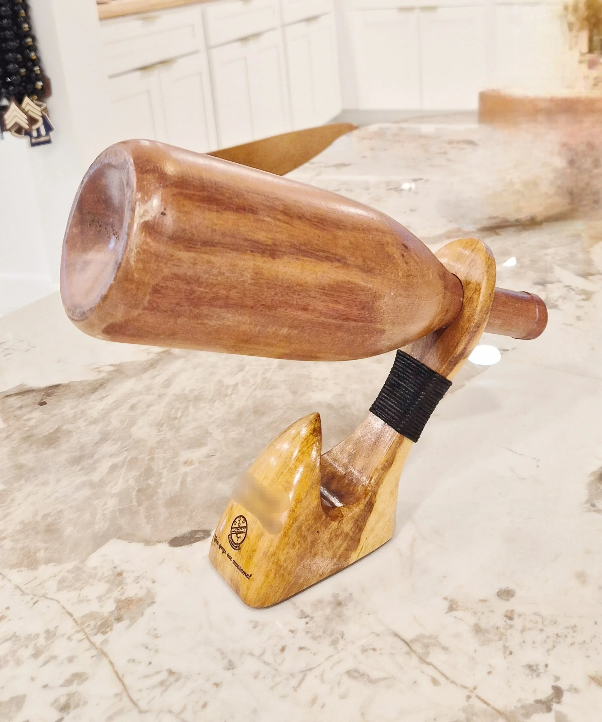 Fishhook Wine Bottle Holder with Engraving