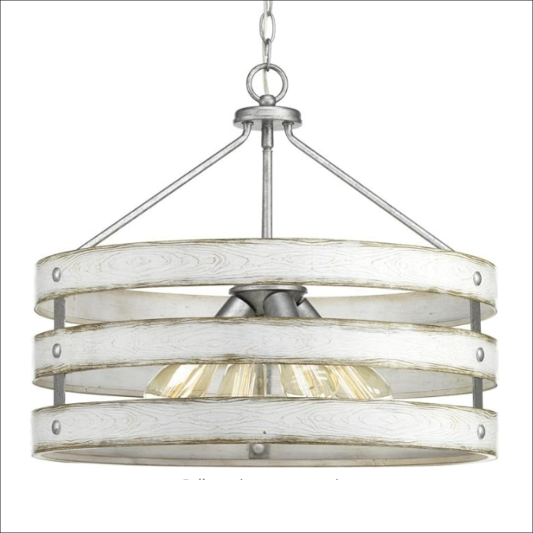 4-Light Coastal Galvanized Pendant Light