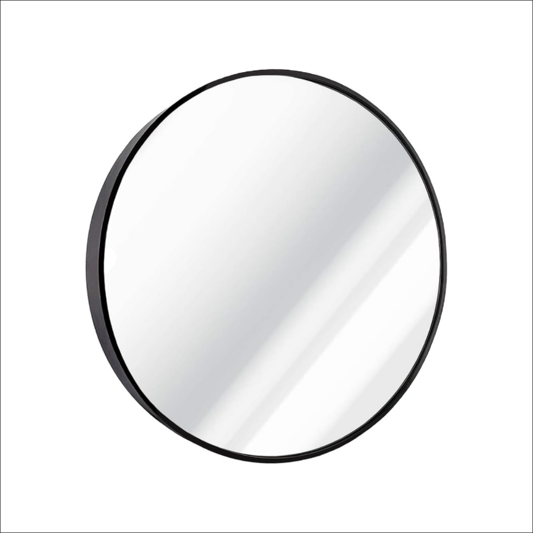 Round Black Wall Mirror