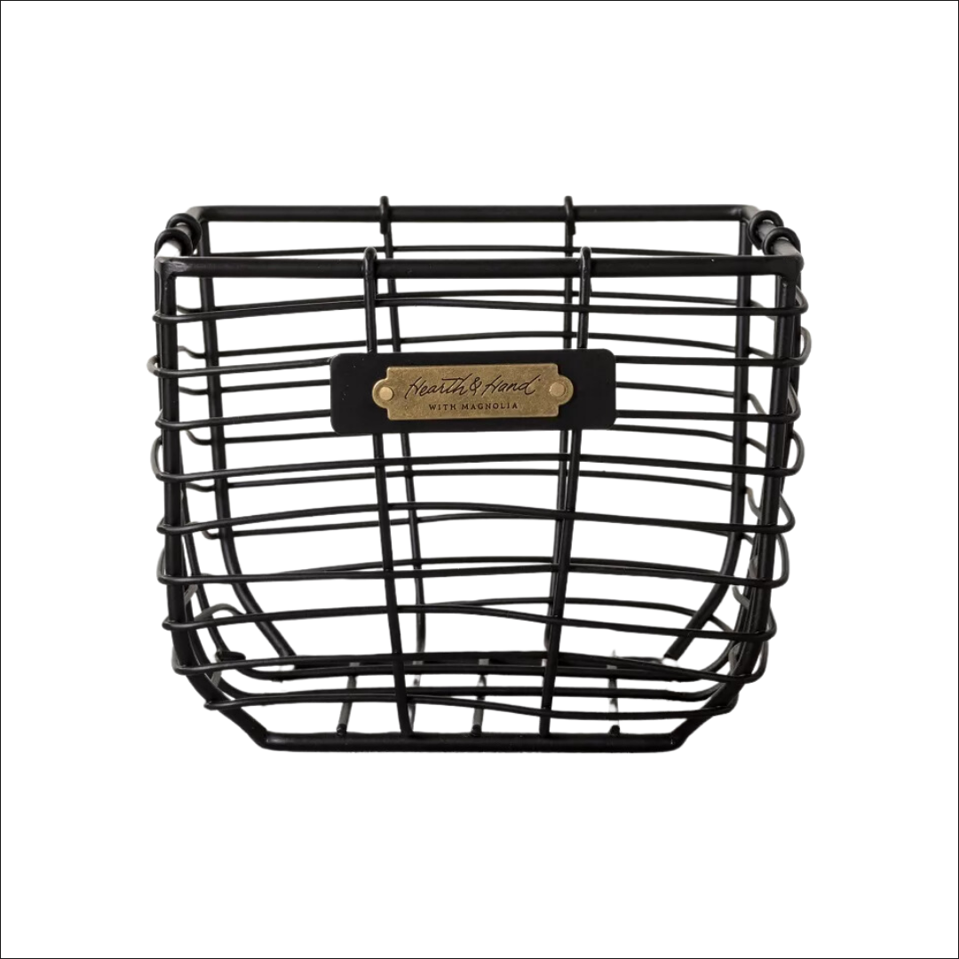 Wire Storage Basket - Black