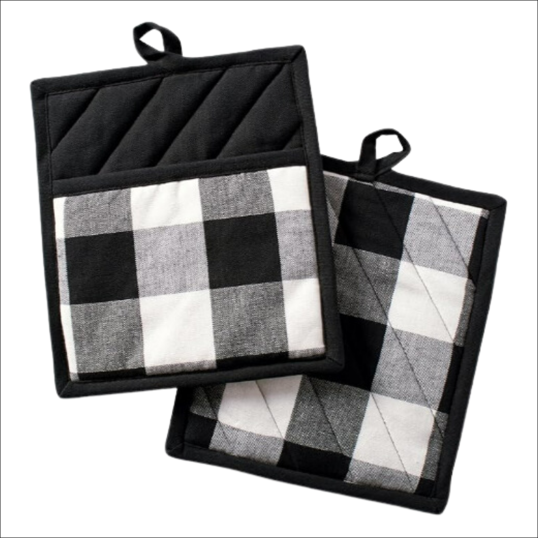 Buffalo Check Kitchen Classic Farmhouse Potholders - Set of 2