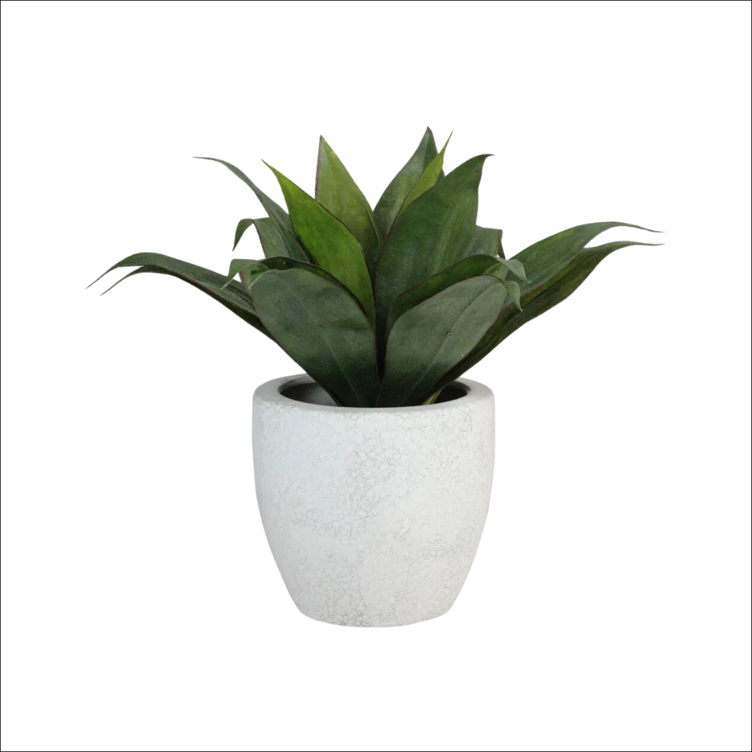 13" Agave Artificial Potted Plant - Green