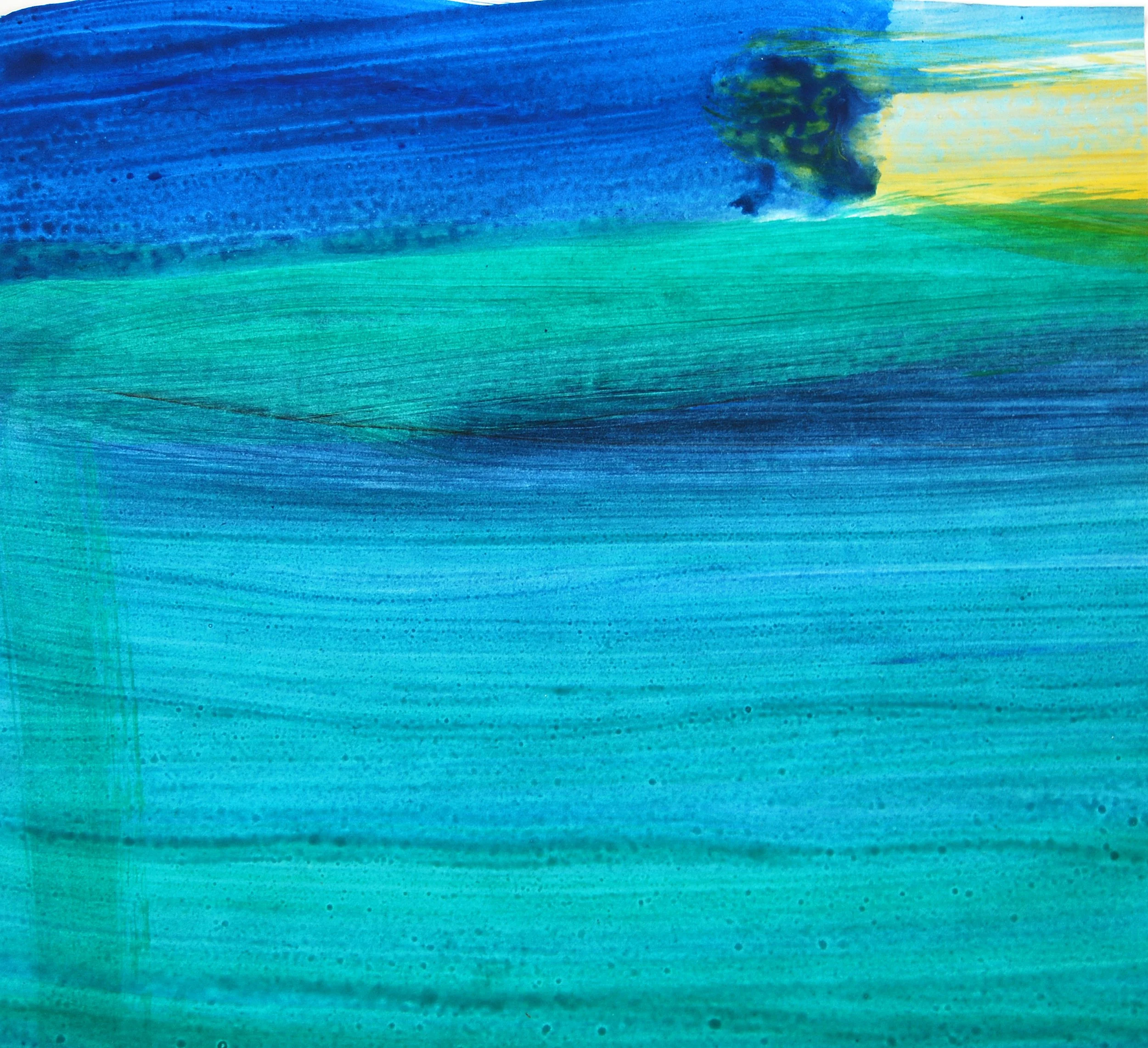 aus der Reihe: Meeresstreifen* Acryl auf Papier 40 x 35 cm