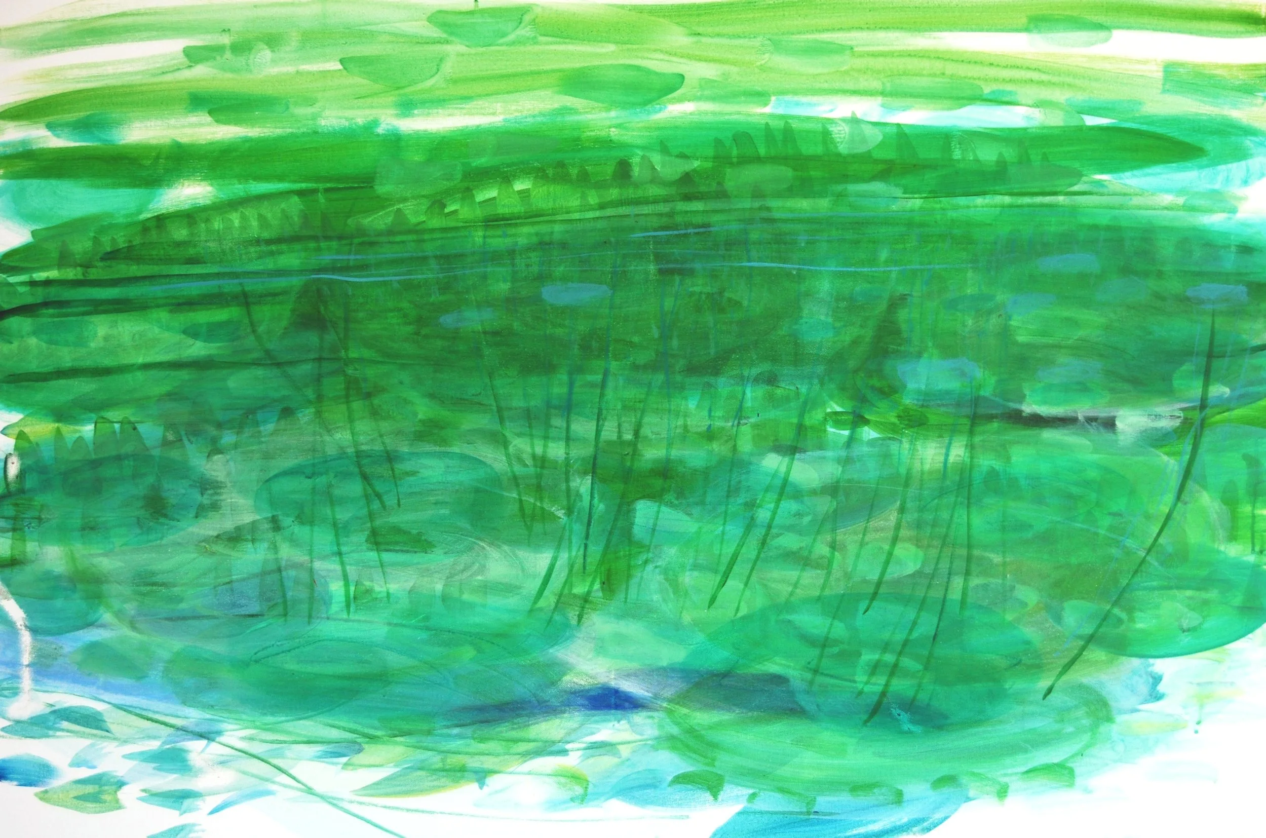 Grüne Oase *
Acryl auf Leinwand
100 x 80 cm