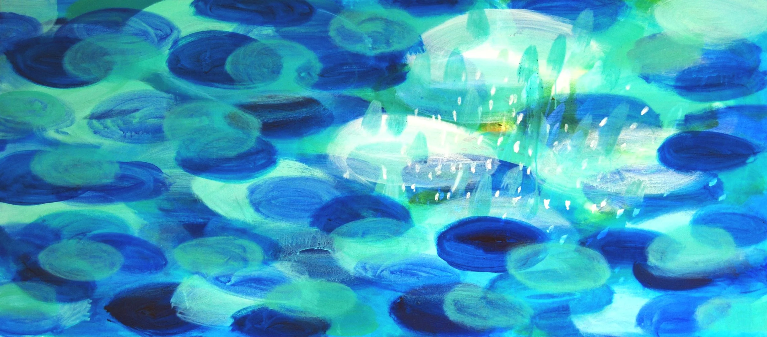 Wasseraugen im schlafenden Land *
Acryl auf Leinwand
180 x 80 cm