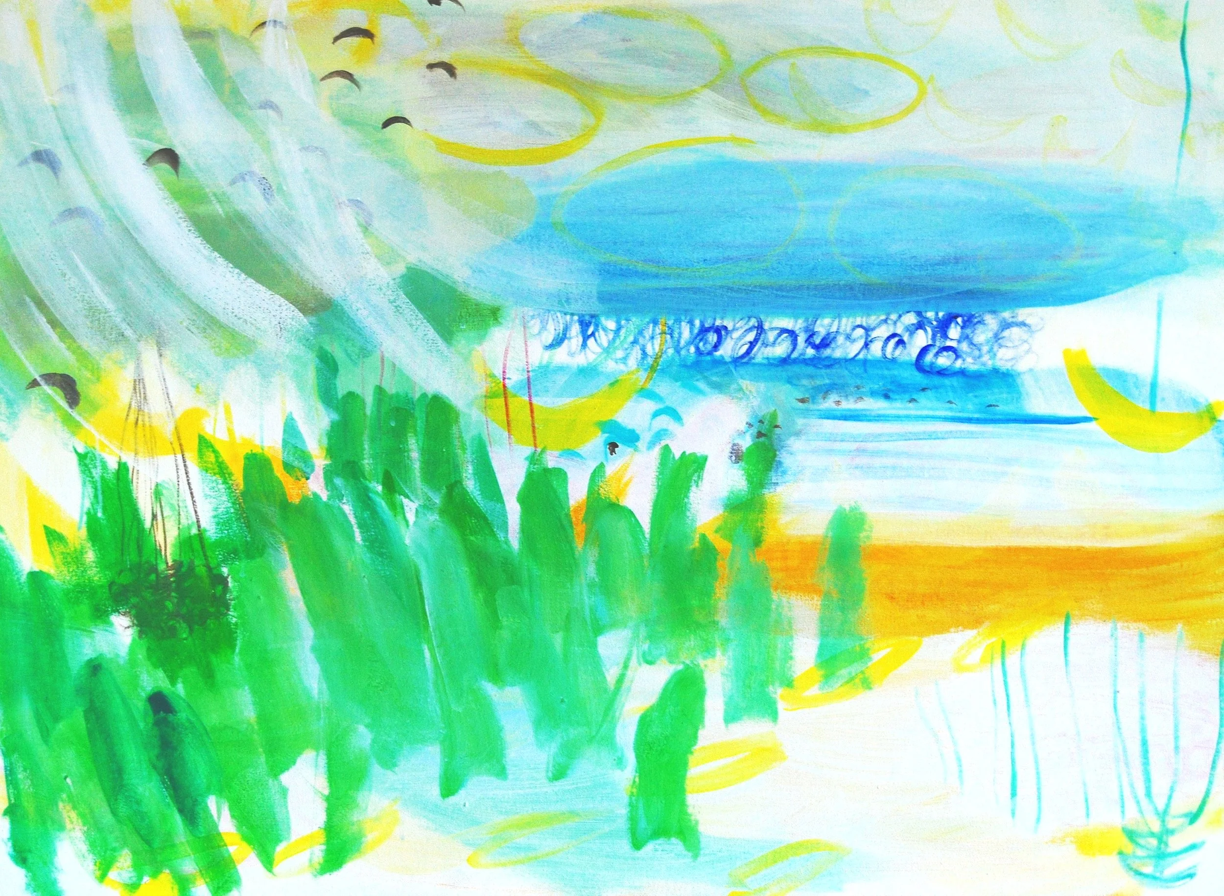 Windspiel * Acryl auf Leinwand 100 x 80 cm
