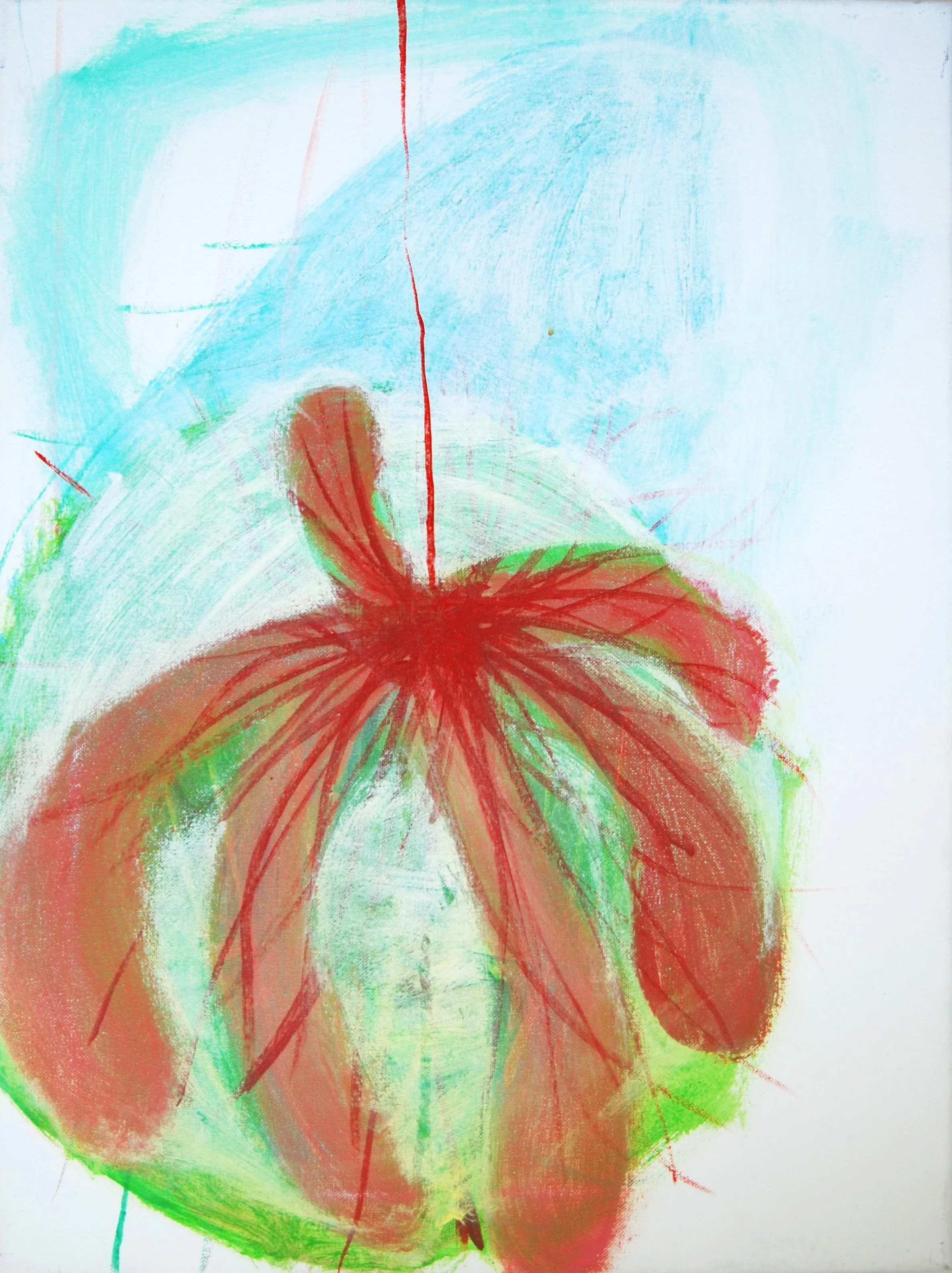 Am seidenen Faden...Acryl auf Leinwand 60 x 40 cm