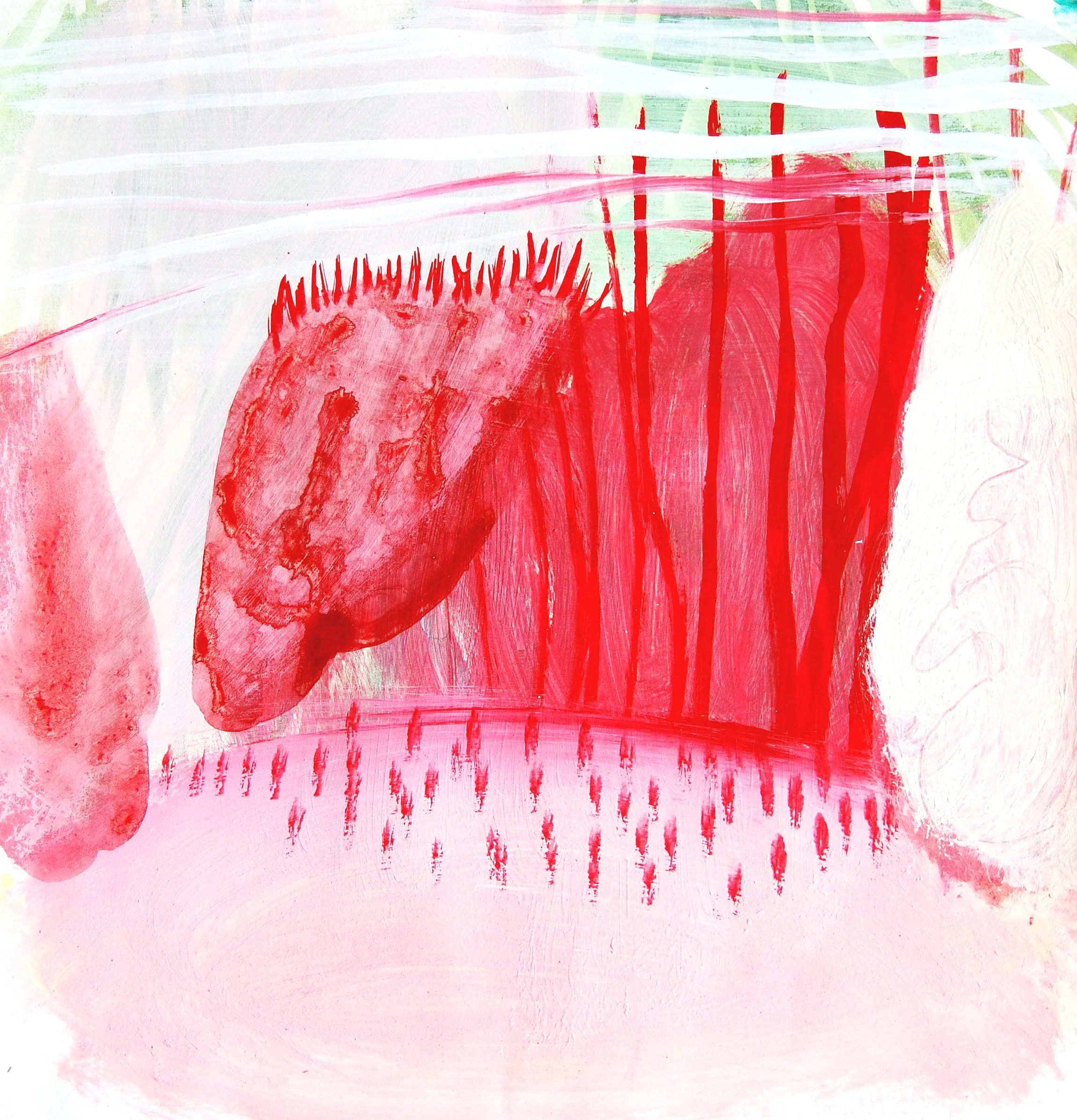 aus der Reihe: In der Stille des Wachseins* Acryl auf Papier 30 x 30 cm