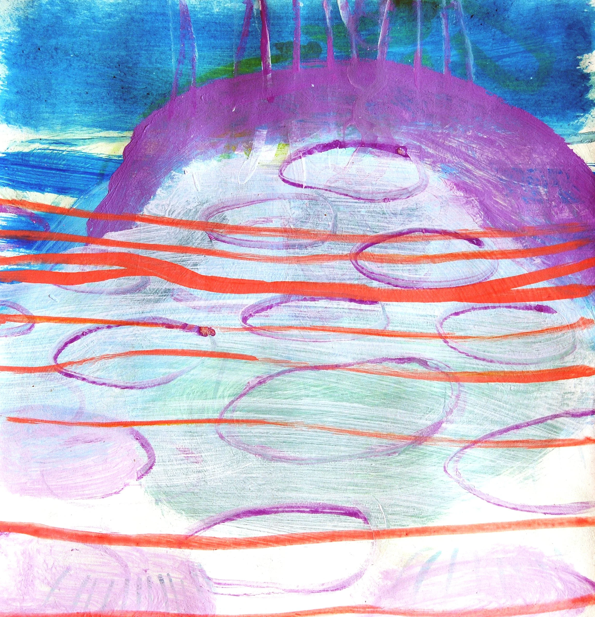 aus der Reihe: In der Stille des Wachseins* Acryl auf Papier 30 x 30 cm