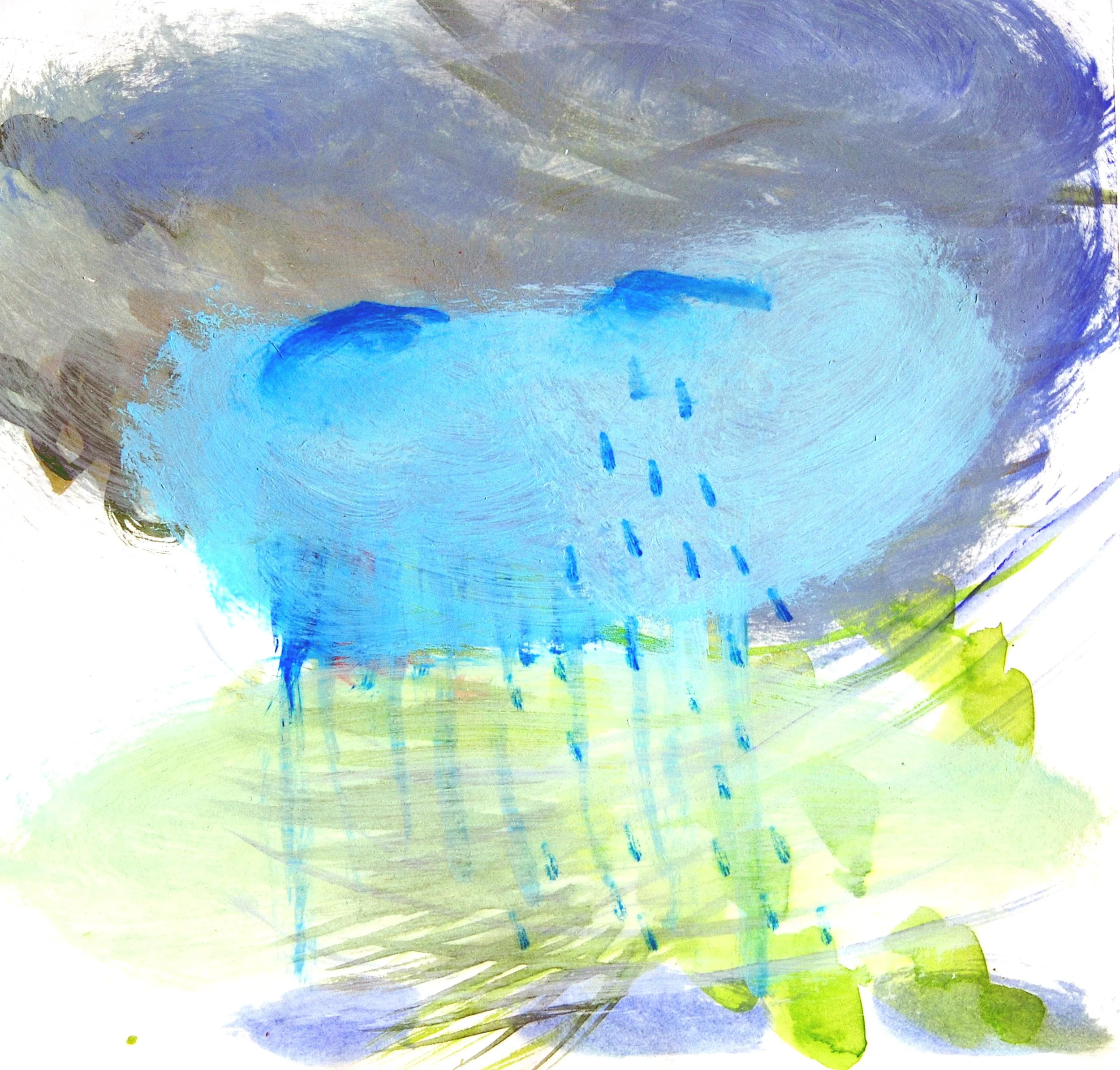 aus der Reihe: In der Stille des Wachseins* Acryl auf Papier 30 x 30 cm