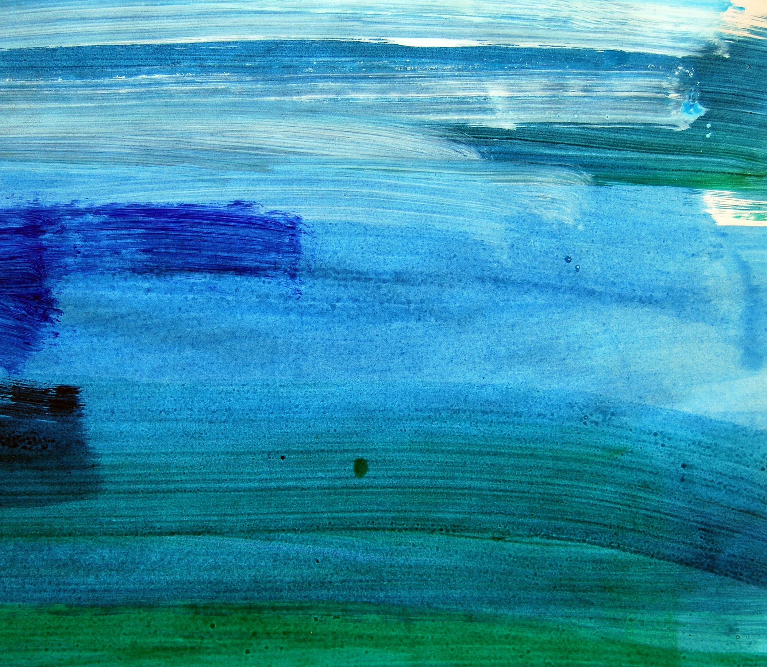 aus der Reihe: Meeresstreifen* Acryl auf Papier 40 x 35 cm