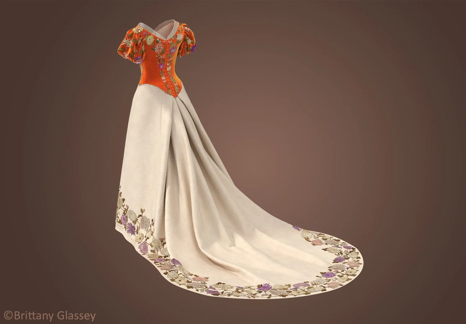 japanese style formal dress Japanese Style Dress 'Orenji' S
