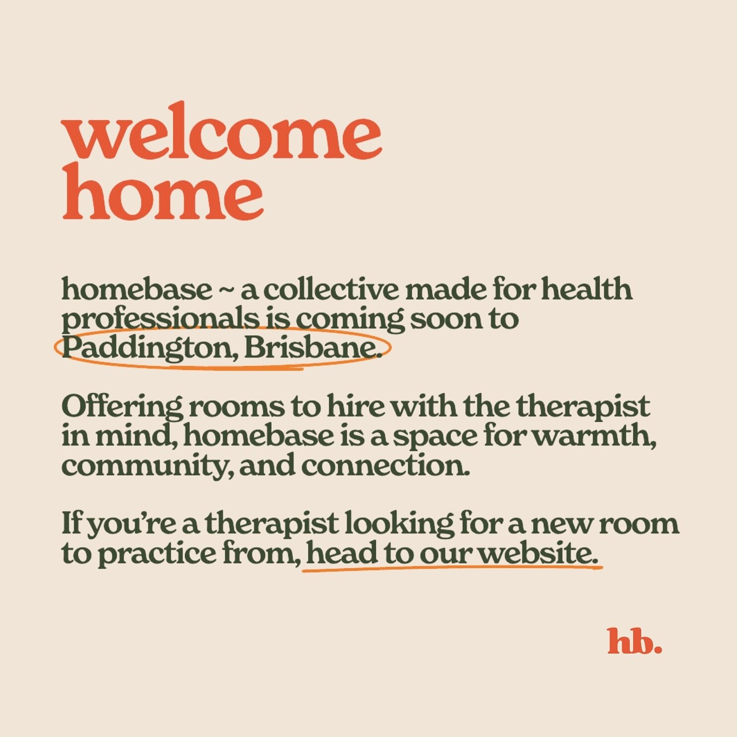 𝙉𝙤𝙬 𝙖𝙘𝙘𝙚𝙥𝙩𝙞𝙣𝙜 𝙚𝙭𝙥𝙧𝙚𝙨𝙨𝙞𝙤𝙣𝙨 𝙤𝙛 𝙞𝙣𝙩𝙚𝙧𝙚𝙨𝙩 🧡

We are thrilled to announce that homebase is now accepting expressions of interest through our website for consult room rental (link in bio) ✨
If you&rsquo;re a therapist sear