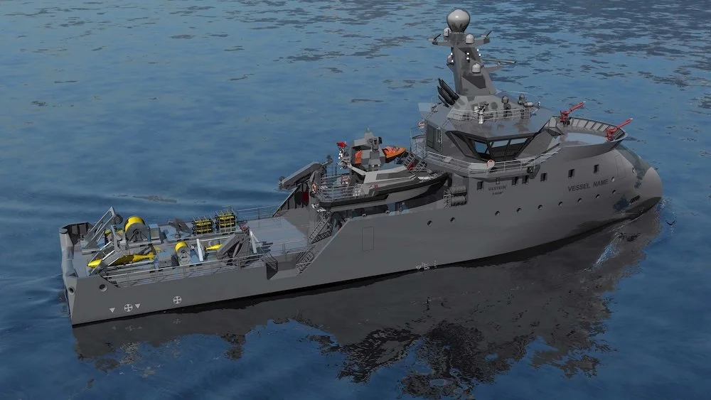 Ulstein Larsnes X-BOW standardfartøy utrustet for undersjøisk kartlegging og overvåking