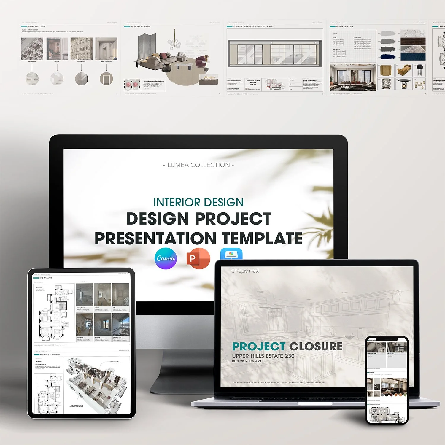 Interior Design Project Presentation Template _ Lumea Collection