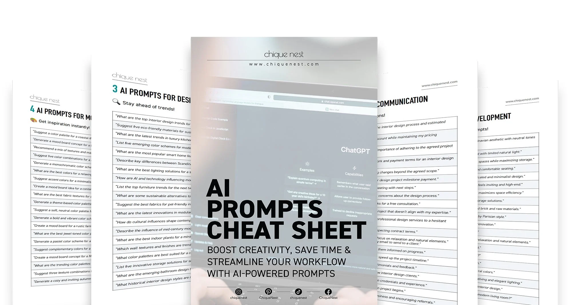 AI Prompts Cheat Sheet for Interior Designers — 80+ Prompts Free ...
