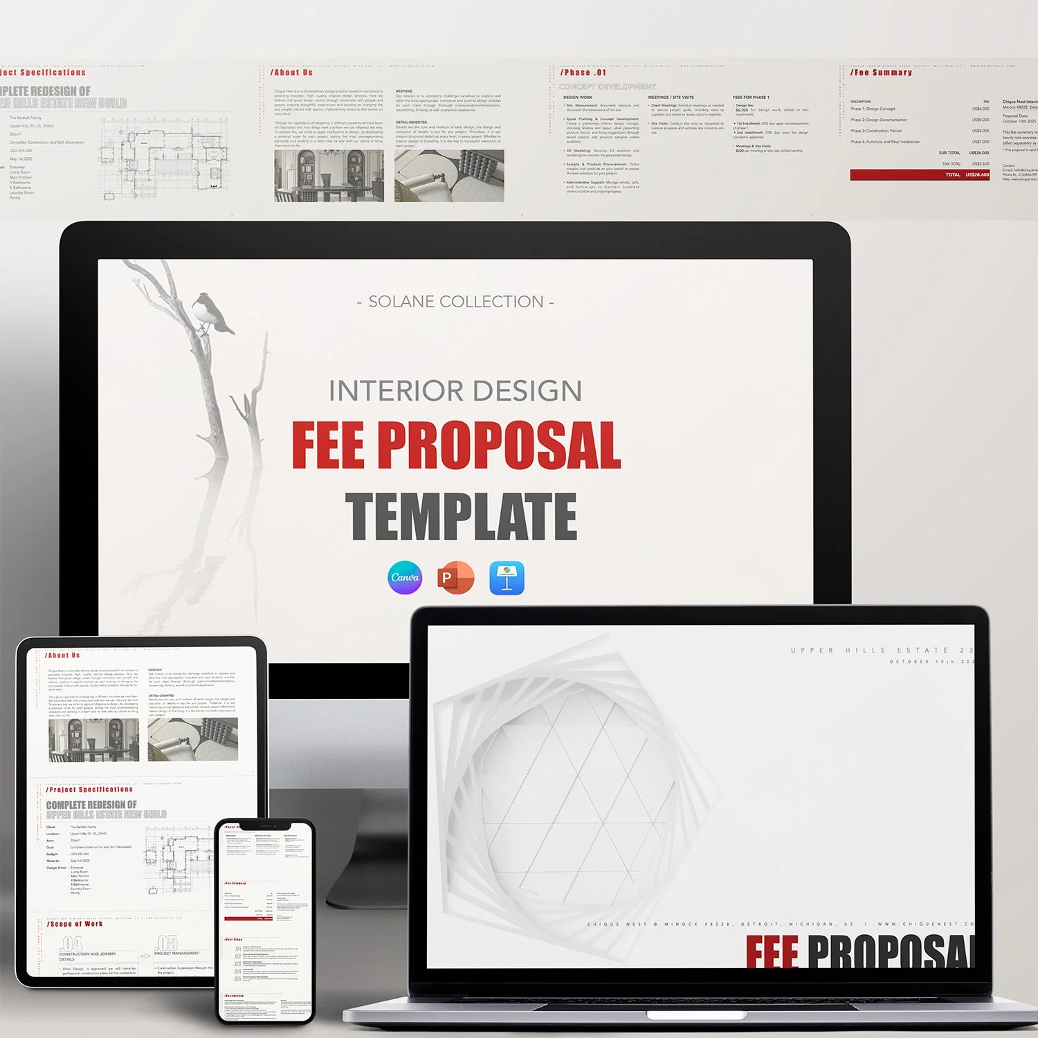 Interior Design Fee Proposal Template _ Solane Collection