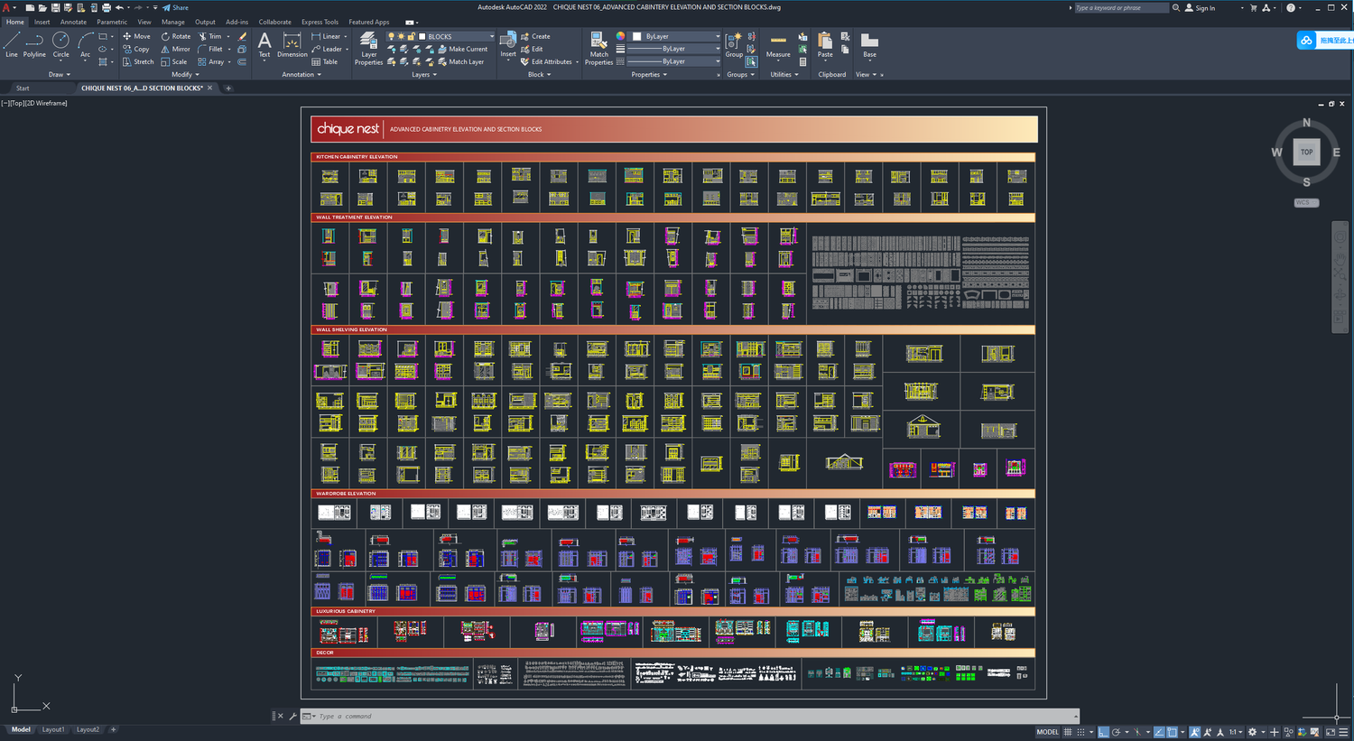 AutoCAD Blocks Library for Interior Designers — 5000+ DWG Files ...