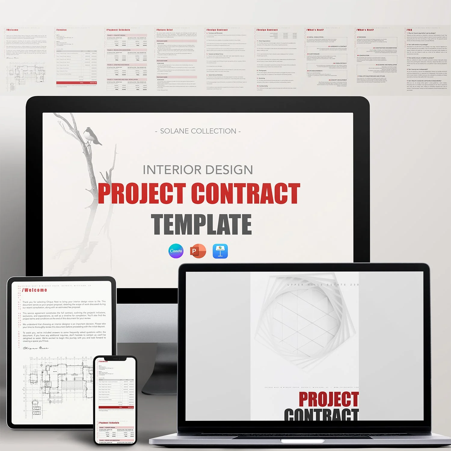 Interior Design Project Contract Template _ Solane Collection