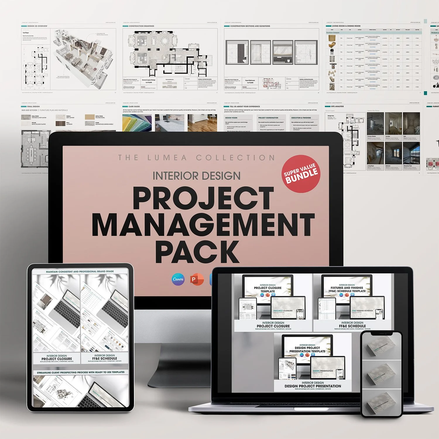 Interior Design Project Management Pack BUNDLE
