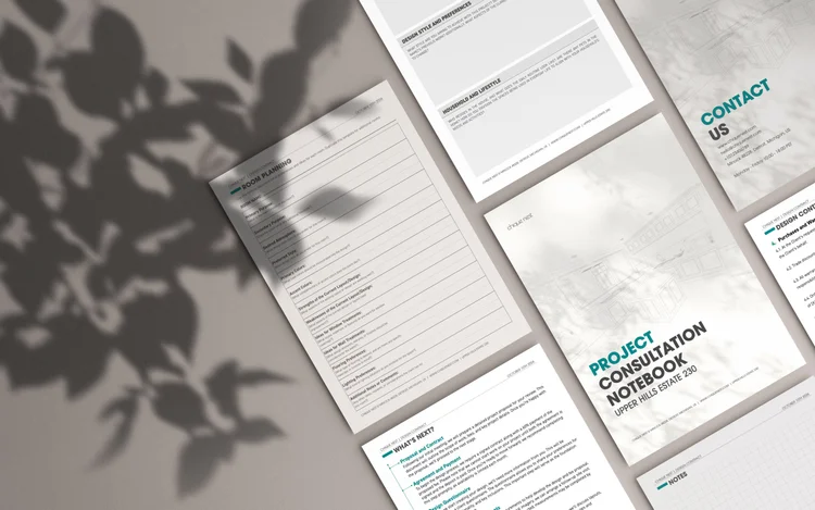Interior Design Project Consultation Notebook Template — Chique Nest
