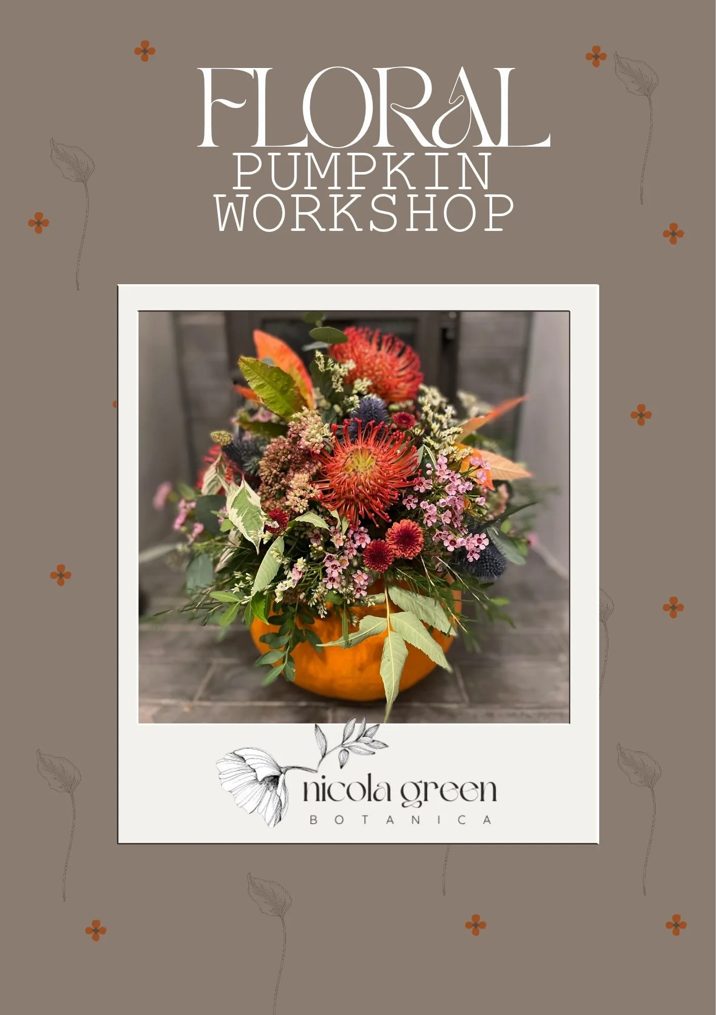 Floral Pumpkin Workshop-Thursday 15th October