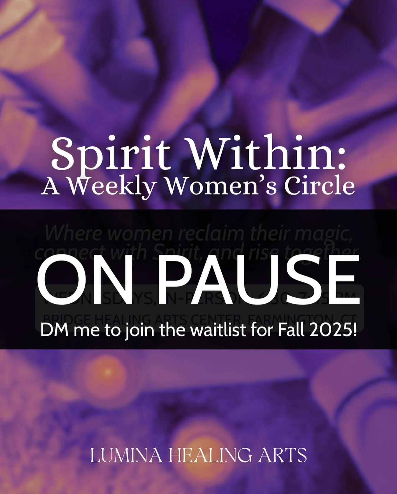 I wanted to share an important update &mdash; Spirit Within will be on pause for a while. My grandfather is in his final hours, and I&rsquo;ll be spending this time with family. In two weeks, I&rsquo;ll also be having surgery and taking time to heal.