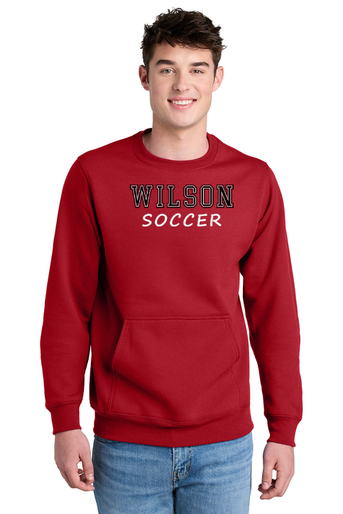 WBS- PC78PKT Port & Co Core Fleece Crewneck Pocket Sweatshirt