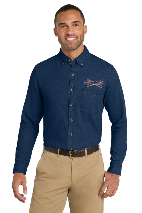 TT- SP10 Port & Company Long Sleeve Denim Shirt