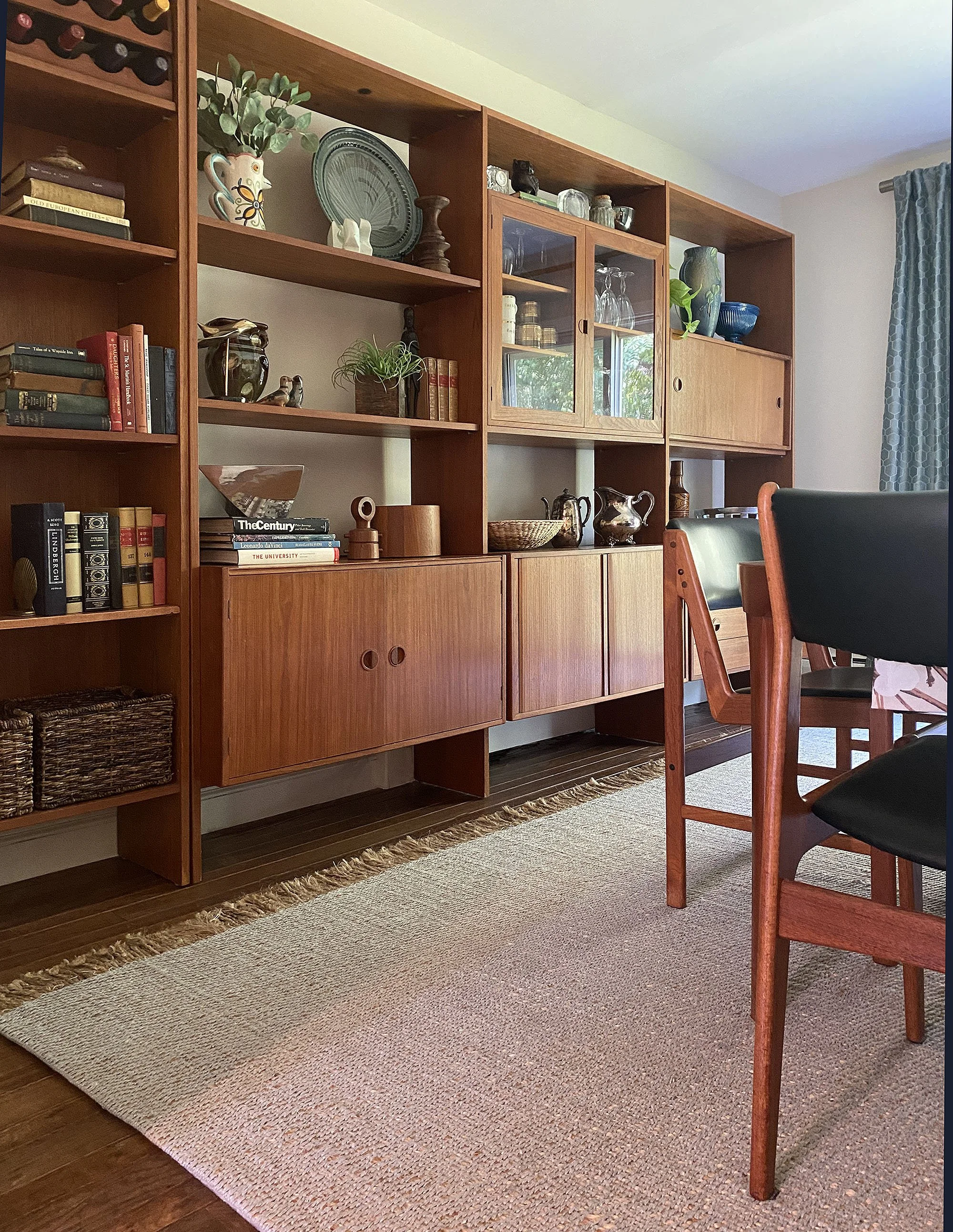 a Danish Modern living room in Lexington, MA