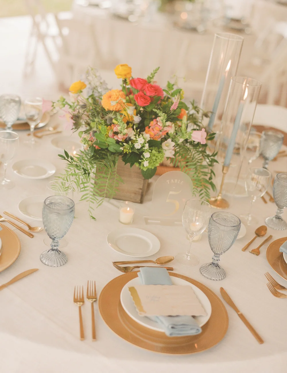 Tented wedding reception