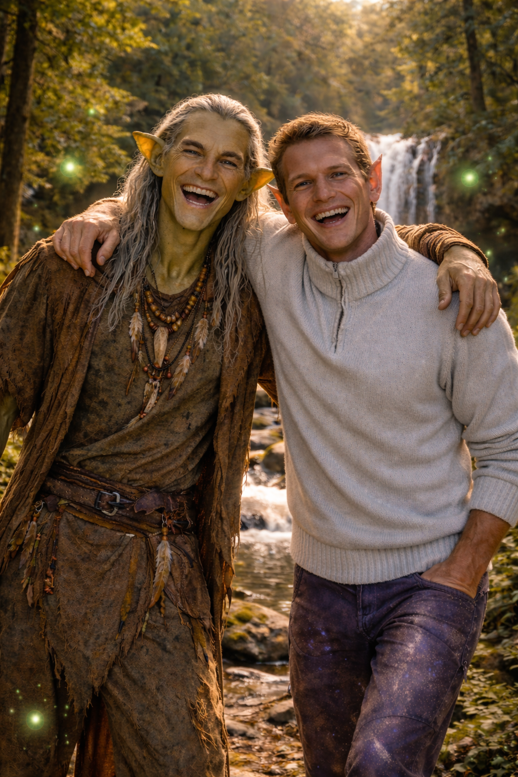 George and Oscar chiming in together on a foggy Saturday 