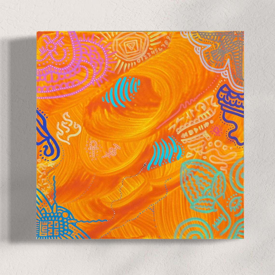  Wesley Ethyn Bowers,  LASAIR   (2026). Acrylic on Wood Panel, 8 x 8".