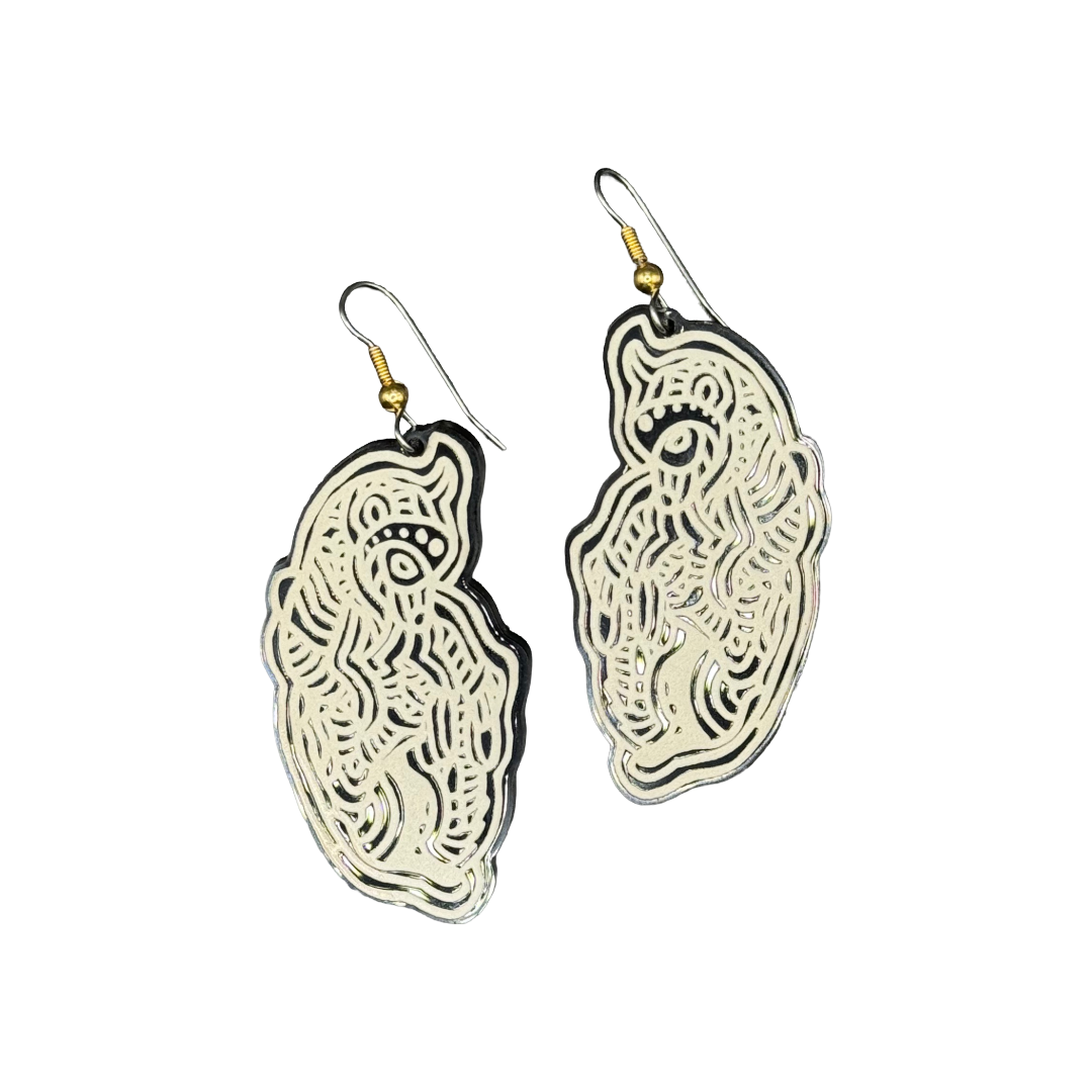 Playful Bear Acrylic Earrings