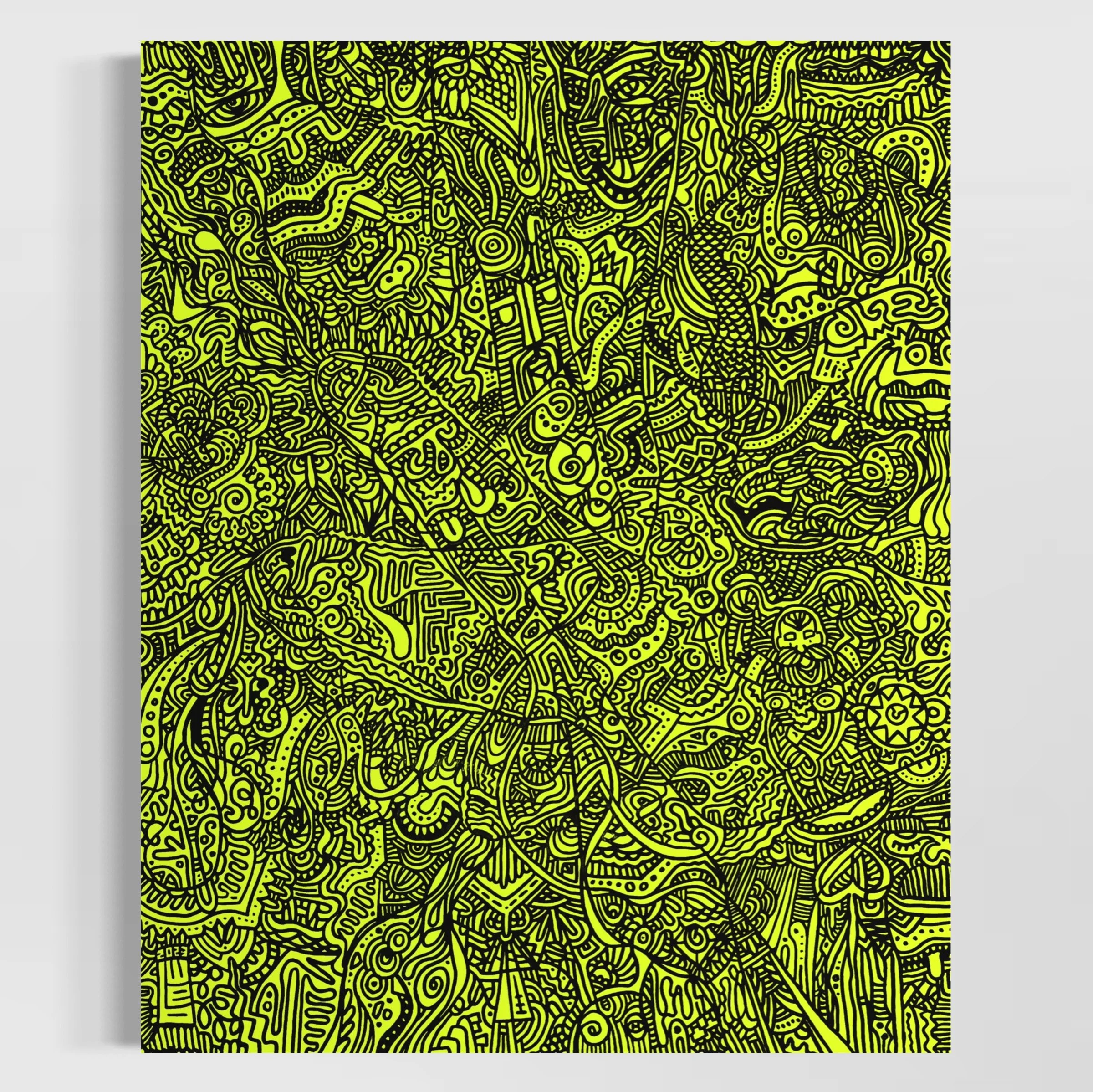  Wesley Ethyn Bowers,  LIVESTREAMS: UNCUT   (2023). Acrylic on Wood Panel, 20" x 16".