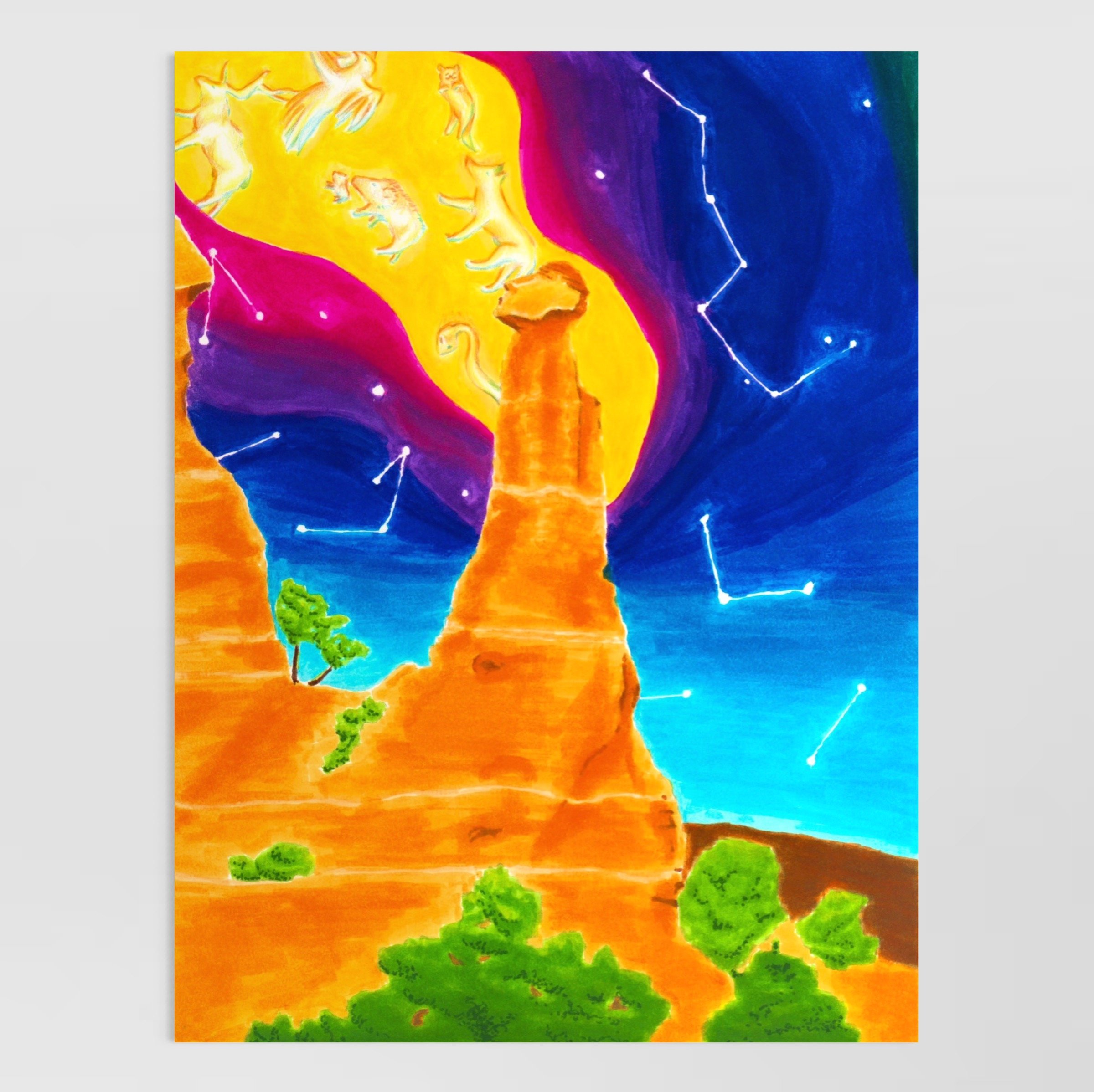  Wesley Ethyn Bowers,  GUARDIAN MOTHER   (2022). Ink and Coloured Pencil on Paper, 8" x 6".